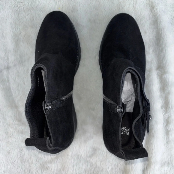 NWOT Eileen Fisher Tinker Womens Size 11 Black Suede Wedge Ankle Bootie - Picture 7 of 8